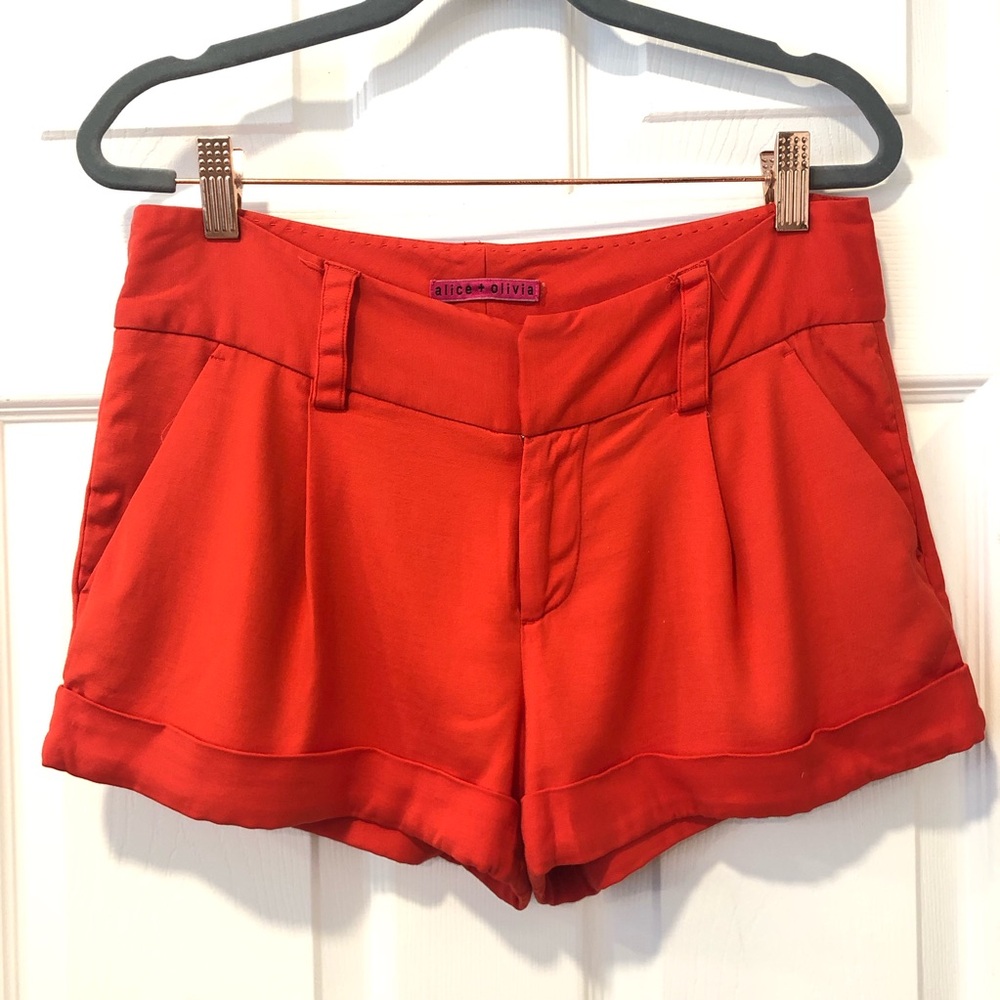 Alice + Olivia Red Women's Shorts
